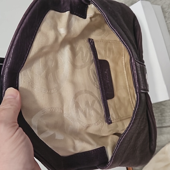 Michael Kors Clutch Deep Purple with Silver Hardware - Picture 4 of 7